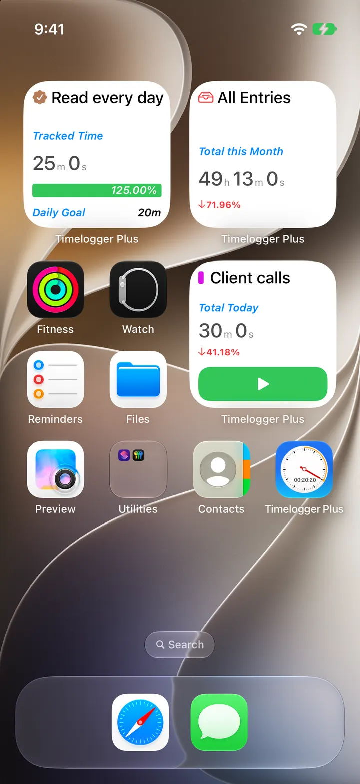 Home Screen, Lock Screen and StandBy widgets