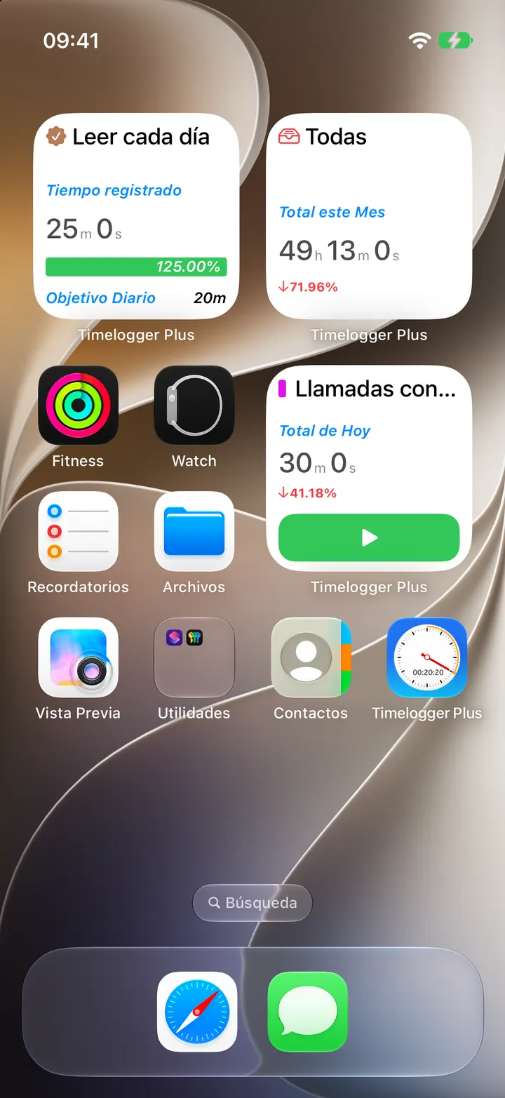 Widgets de pantalla de inicio, pantalla bloqueada y modo Reposo