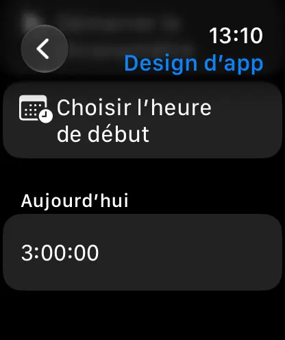 Apple Watch affichant le total du jour d’une tâche